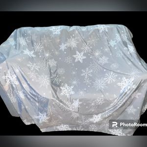 Snowflake shower curtain